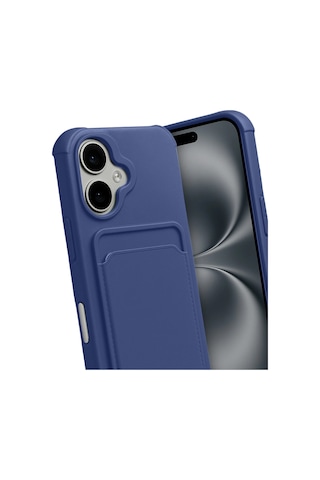 Apple, Uyumlu iPhone 17 Kelvin Kartvizitli Silikon Lacivert