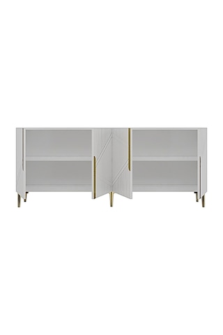 Ceneyra Ka1828BG Evva Konsol Ve Tv Sehpası Beyaz-gold 180cm