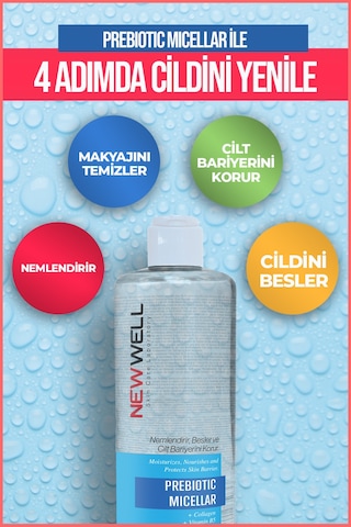 New Well Prebiotic Micellar Makyaj Temizleme Suyu 400 ML