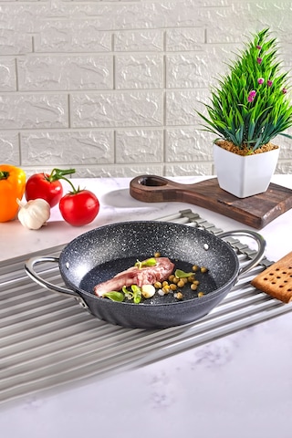 Galaksi Granit Sahan 24 Cm Siyah Siyah Gümüş