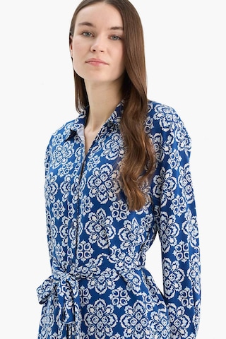 Defacto Relax Fit Desenli Viskon Uzun Kollu Tunik D9753ax25smnv30 Lacivert