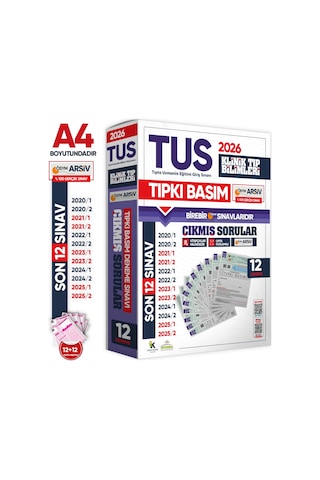 Karakutu Yayınları 2026 Tus Klinik Tıp Bilimleri Ösym Çıkmış Soru Tıpkı Basım Son 6 Yıl 12li Deneme Kitapçığı