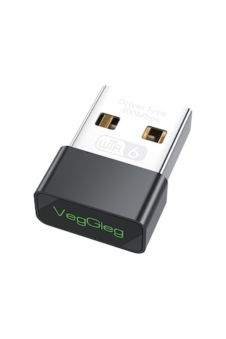 Veggieg 300mbps Wifi 6 Çift Bant Kablosuz Alıcı Verici Nano Usb Adaptör