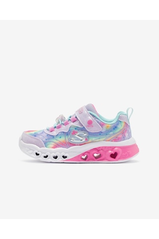 Skechers Flutter Heart Lights - Groovy Swirl Büyük Kız Çocuk Lavanta Işıklı Spor Ayakkabı 303253l Lvaq Lavanta