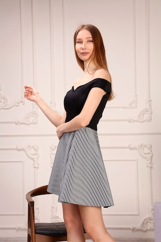 Aymeravm - Eteği Çizgili Kadın Elbise - Gsp3101Ga