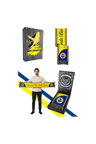 Fenerium Mazinde Bir Tarih Yatar Dokuma Atkı Uv Kutu Hediyeli Lacivert
