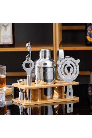 By-7 7'si 1 Arada Paslanmaz Çelik Barmen Seti Bar 350ml