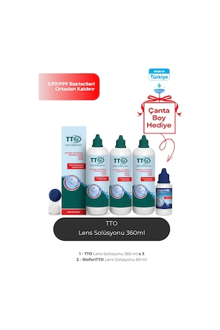 Tto Lens Solüsyonu 360 Ml (3’lü Set) + 60 Ml Çanta Boy