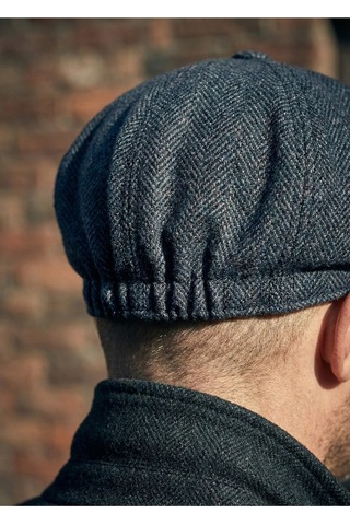 Emybox Erkek Kaşe 8 Köşe Kasket Şapka Klasik Retro- Peaky Blinders Tarzı Lastikli Standart Beden E