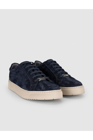 Cabani Lacivert Süet Hakiki Deri Erkek Casual Sneaker