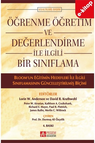 Öğrenme Öğretim Ve Değerlendirme İle İlgili Bir Sınıflama E-kita
