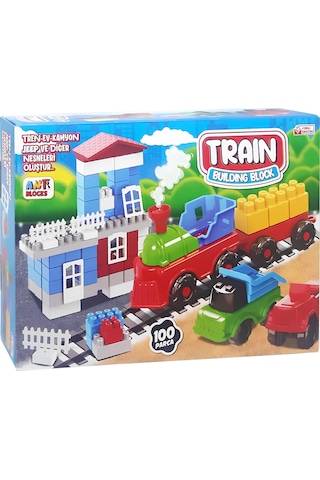 100 Parça Tren Garı Bloklar
