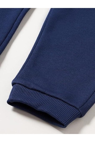 Beli Paçası Lastikli Cepli Jogger Çocuk Eşofman Alt Lacivert