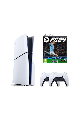 Sony Playstation 5 Slim 1 TB Standart Edition Konsol + 2 Kol + PS5 FC 24 (İthalatçı Garantili)