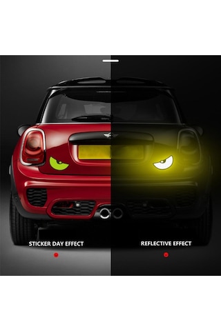 2 Adet/set Pet Araba Çıkartmaları Güvenlik Pencere Çıkartmaları Yaratıcı Reflektif Şeritler