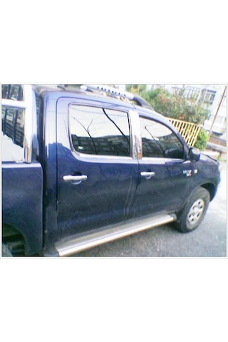 Toyota Uyumlu Hilux Krom Cam Çıtası 4 Prç P.Çelik 2005-2014 Arası