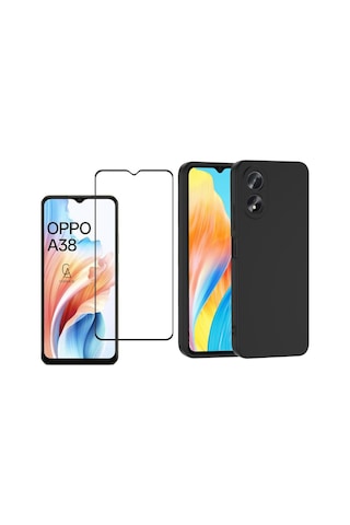 Oppo A38 İle Uyumlu Telefon Kılıfı Ve Tam Kaplayan Seramik Ekran Koruyucu