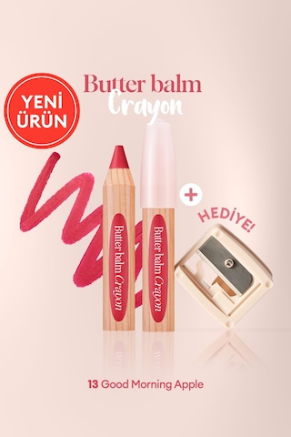 Kremsi, Kalem Şeklinde Renkli Dudak Balmı &kalemtıraş Clıo Butter Balm Crayon 013 Good Morning Apple 013 Good Morning Aplle 99618187