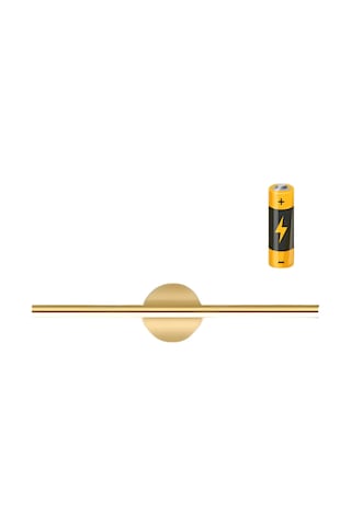Ömür Avize Modern Kablosuz Tak Çalıştır Ledli Pilli Aplik Banyo Tablo Ayna Aydınlatma Eskitme Gold Pil Dahildir Beyaz