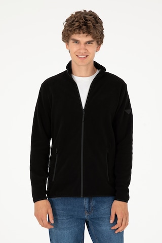 U.S. Polo Assn. Erkek Siyah Basic Polar Hırka 50298066-VR046