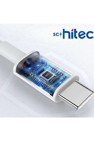 Schitec Type-c To 3.5mm Aux Ses Kablosu Dönüştürücü Beyaz Ax806