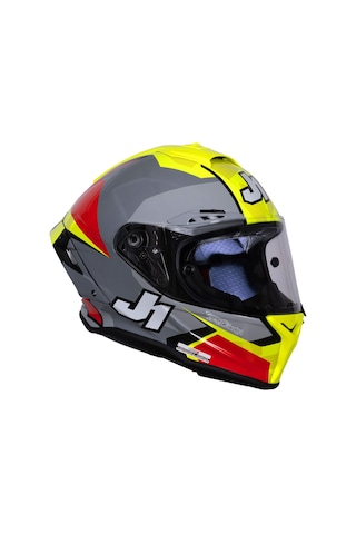 Just1 J-gpr F Cariscasulo Replika Kapalı Motosiklet Kaskı Siyah Kırmızı Beyaz