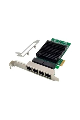 Open Smart OPS7297NT 4 Port Intel 82571EB-T4 1Gbe PCIe X1 Ethernet Kartı