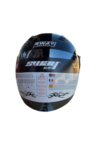 Sway SW 700 Yarım Motosiklet Kask Parlak Siyah