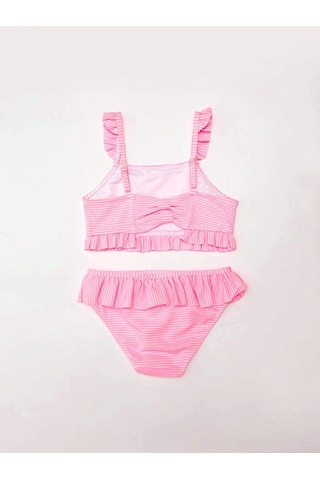 Deep Beach Çok Renkli Fırfırlı Kız Çocuk Bikini Takım 001