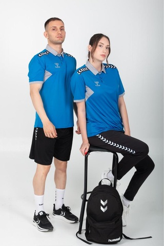 Hummel Otantik Polo Yaka Kamp Tişört Mavi