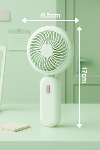 Taşınabililir Mini Usb Şarjlı 3 Kademeli El Masaüstü Vantilatör Fan Soğutucu Ym88220 Yeşil
