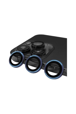 Apple Uyumlu iPhone 14 Pro Max Zore Cl-07 Kamera Lens Koruyucu Lacivert