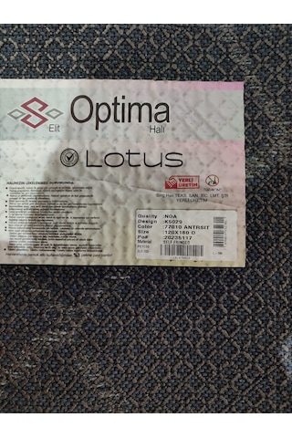 Optima Halı Lotus K2029 Antrasit 120 180