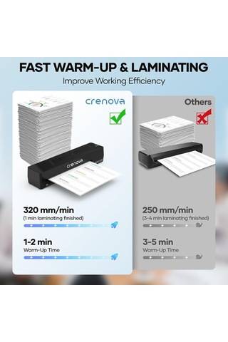 Laminatör, 10 Laminasyon Levhalı Laminasyon Makinesi, Hızlı Sıcak Teknolojili A4 Laminasyon Makinesi Sıcak Ve Soğuk, Ev Ofis Okul İşletmesi İçin Termal Laminatör 9 İnç Siyah