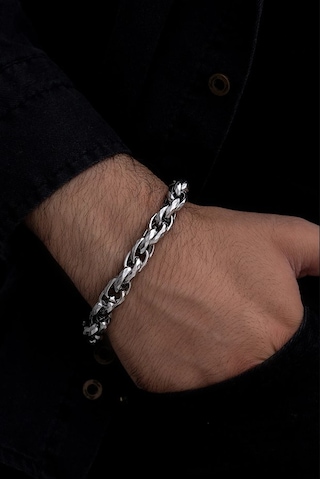 Vogutima Sarmal Model Çelik Bileklik Gümüş