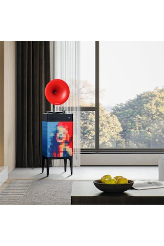 Fennessy İ5 Bluetooth Hoparlörlü 110w Hi-fi Retro Pikap Plakçalar Turntable, Marilyn Monroe