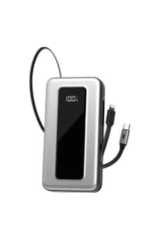 S-link Ip-g20m 20000mah Pd65w Makaralı Siyah Lcd Taşınabilir Pil Şarj Cihazı Powerbank Kdo