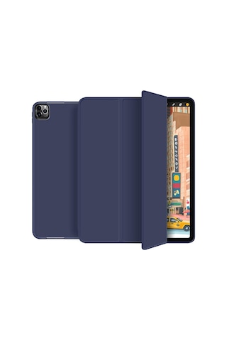 Schulzz Apple Uyumlu iPad Pro 11 İnç 1-2-3-4 Nesil 360 Derece Döner Uyku Modlu Kalem Bölmeli Manyetik Smart Kılıf