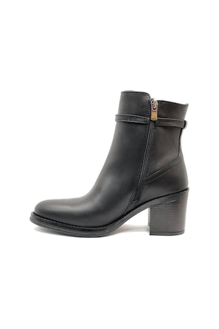 Greyder 34061 Zn Ankle Topuklu Deri Kadın Bot Siyah