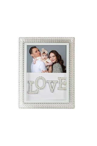 Led Işıklı İnci Taşlı Love Kristal Fotoğraf Çerçevesi