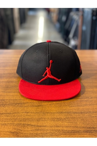 Air Jordan Siyah Kırmızı Hiphop Snapback Rapper Basket Cap Şapka