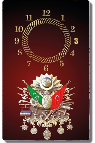 Decorıta Cam Saat | Osmanlı Tuğrası (322108054) Çok Renkli