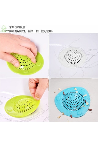 Plastik Silikon Lavabo Tıkama Önleyici Süzgeç Asorti