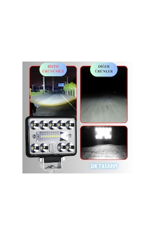 Off Road 3 İnç Led Çalışma Lambası 12-24v Traktör Tır Kamyon Atv Yüksek Performanslı Sis Farı Metal Kasa