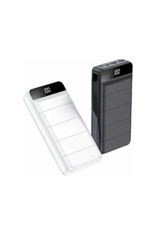 Powerbank 50.000 Mah Dijital Göstergeli Taşınabilir 4 Portlu Hızlı Powerbank Çok Renkli