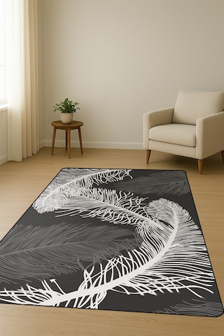 Modern Desenli Dijital Baskı Kaymaz Taban Halı H0957 Renkli