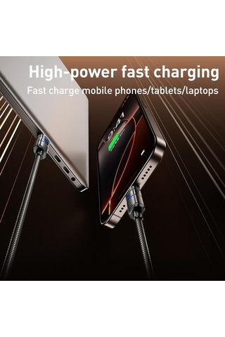 Remax C01-cc 100w Tip-c Tip-c Naylon Örgülü Veri Kablosu, Uzunluğu: 1.2m Siyah