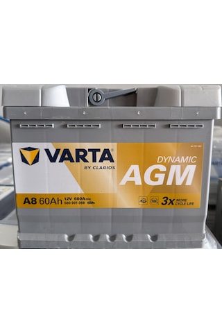 Varta / A8 Agm 60 Amper Start-stop Akü 2025 Tarihli