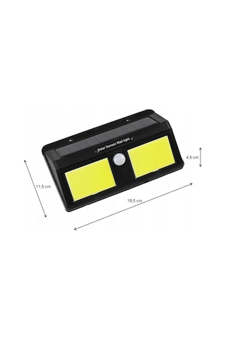 Solar Güneş Enerjili Sensörlü 96 Cob Led Aplik Duvar Tipi Led Lamba Açık Mavi