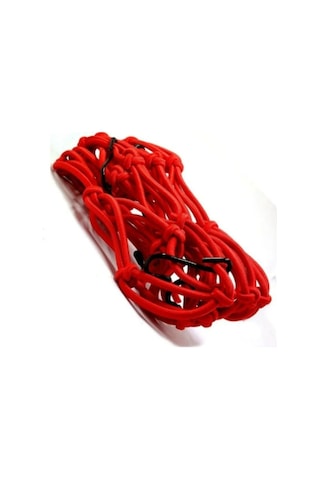 Motosiklet Bagaj Filesi Ahtapot 16 Gözlü Motor Kask Bağlama Eşya Taşıma Filesi Kırmızı Çok Renkli